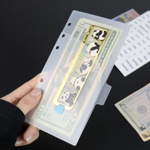 NatSumeBasics 12 Cash Envelopes A6 Binder 6-Tab Divider Pockets