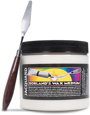 Jacquard 16oz Dorlands Wax Medium for Watercolor Bundled with Palette Knife