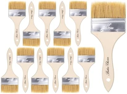 Bates- Chip Paint Brushes, 3 Inch, 12 Pack, Chip Brush, Brushes for Painting, Paint Brushes, Stain Brushes for Wood, Natural Bristle Paint Brush, 3 Inch Paint Brush, Chip Paint Brushes for Paint