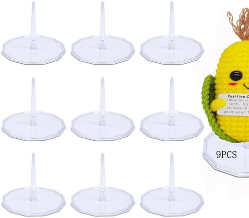 9Pcs Dodecagon Positive Crochet Doll Stands for Emotional Support Doll