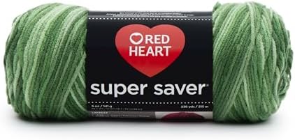 Red Heart E300.0629 Super Saver Economy Yarn, Green Tone