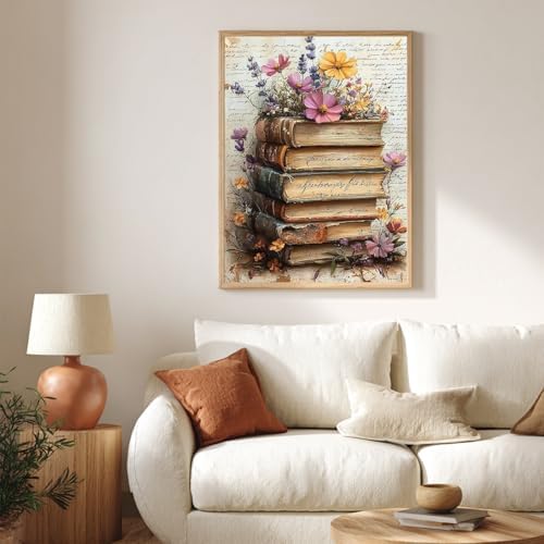 CRZMODE Book Paint by Numbers Kit for Adults, Book Paint by Numbers for Adults, Acrylic Painting Crafts for Home Decor Gift (16x20inch)