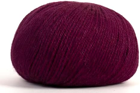 100% Baby Alpaca Yarn for Knitting & Crocheting - Set of 3 Skeins of Premium Yarn DK - Lightweight, Hypoallergenic & Thermal Peru Made - Ideal for Delicate Projects (RE058 - Boysenberry)