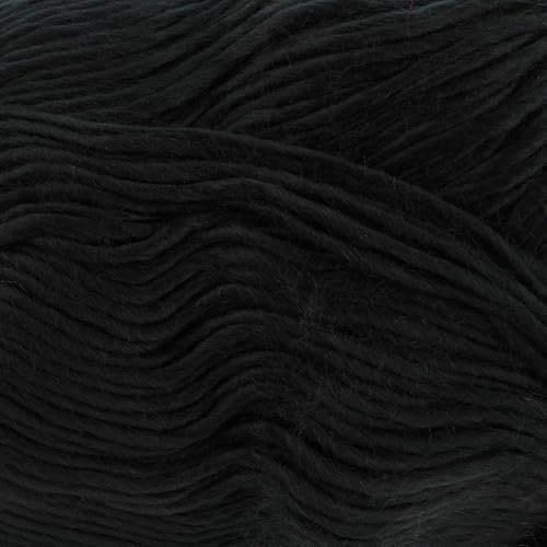 Loops & Threads Facets Yarn - Yarn for Knitting, Crochet, Weaving, and Arts & Crafts - Black, Acrylic, 3.5 oz