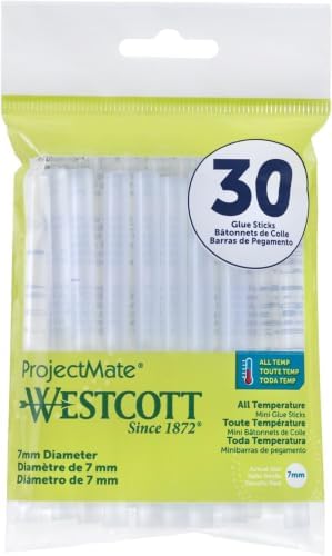 Westcott 16837 Premium All-Temperature Mini Glue Sticks for Hot Glue Gun, 30 Pack