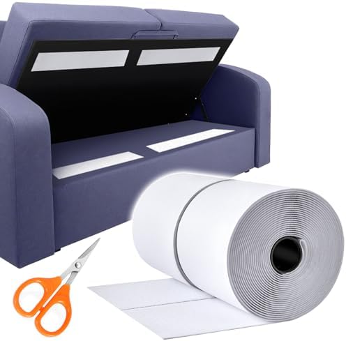 4 Inch x 20Ft Hook and Loop Strips with Adhesive, Double Sided Self Adhesive, Nylon Self Tape for Home Office School and Crafting
