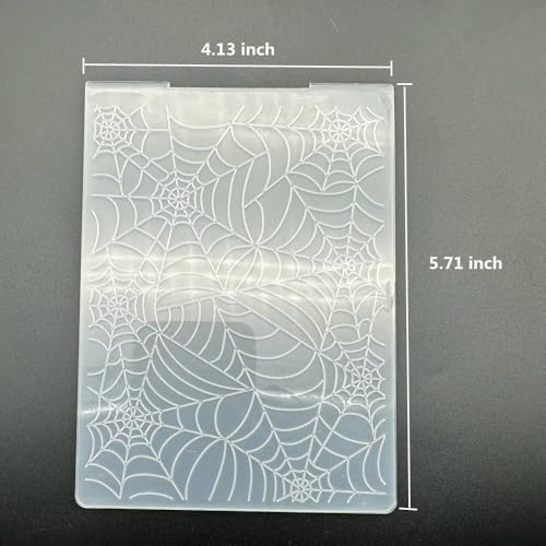 3D Plastic Embossing Folder Template Spider Web Texture A6 Size for Card Making DIY Scrapbooking Paper Crafting Handmade Crafts Scrapbooking Arts Supplies Scrapbook Decor