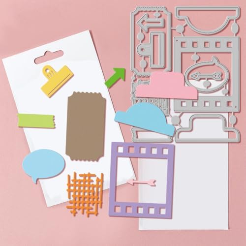 GLOBLELAND Folder Envelope Cutting Dies for Card Making Art Stamp Postage Cut Die for DIY Scrapbooking Journal Embossing Paper Craft Decor