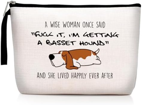 Basset Hound Gifts Makeup Bag, Dog Gifts for Dog Lovers for Women Friend