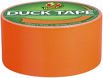 Duck Brand 1265019 Color Duct Tape, Neon Orange, 1.88 Inches x 15 Yards, Single Roll (Pack of 2)