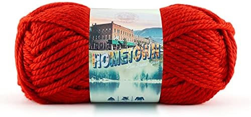 Lion Brand Yarn, Hometown Yarn, Cincinnati Red, 1 Pack