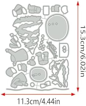 Lapoo Christmas Metal Cutting Die for Scrapbooking, 3D Backgrounds Frame Cutting Dies DIY Album Card Making Decor Paper Metal Die Cuts Party Wedding Decorations (Snowman 6 x 4.4 in)