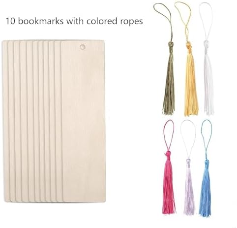 Blank Wooden Gift Tags Labels 10pcs Blank Wood Ornaments, 4.7X1.26in Used for Painting and Decoration DIY Technology, Hanging skrnrhrery