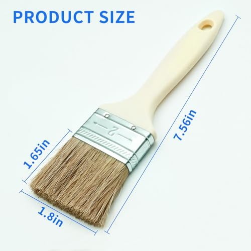 3 Pack Paint Brushes Set, White