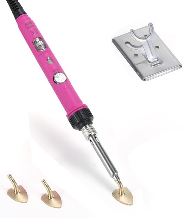 Arokimi Mini Iron, 80W Small Tiny Iron for Crafts Patches Hats (Hotpink)