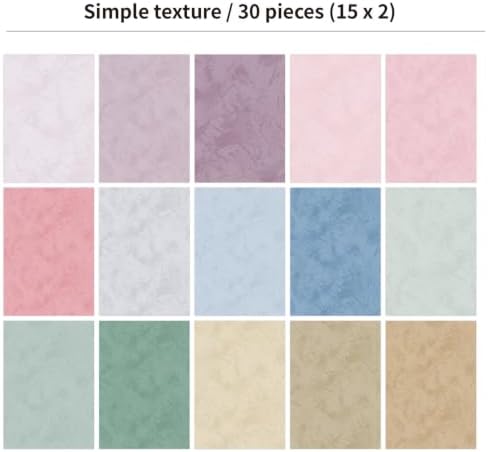 Boho Patterned Scrapbook Paper Set, 30 Sheets Vintage Textured Aesthetic Stationery Supplies Decorative Paper for DIY Art Crafts Scrapbooking Journal Photo Album 7.9x5.5 Inch