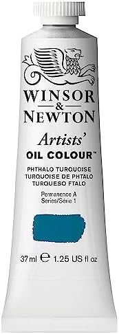 Winsor & Newton Artists' Oil Paint, 37ml Tube, Phthalo Turquoise