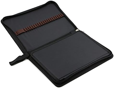 BTSKY Portable Canvas Zippered Colored Pencil Case Large Capacity 72 Slot