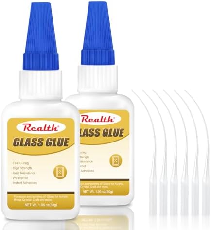 Super Glue for Glass Glue 30g 2 Pack Clear Fast Drying