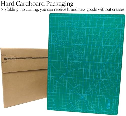 Self Healing Cutting Mat with Grid for Handmade Paper Cutting, Leather Crafts, Carving, Desktop Protectors 5-Ply Quilting Board A3-45x30x0.3cm(18 x12 x 0.118in Green)