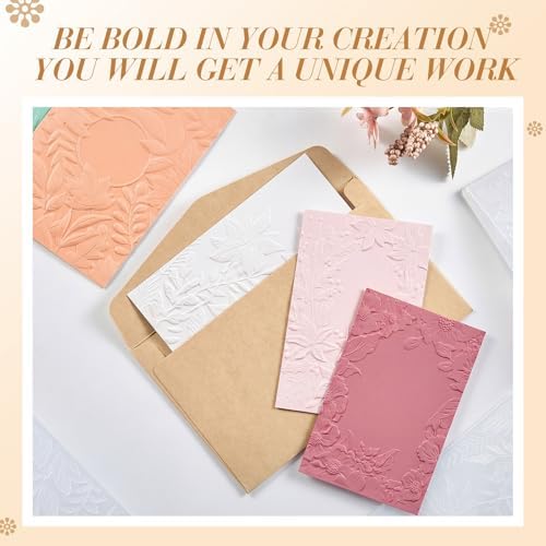 4 Pcs Geiseralie Embossing Folders for Card Making,Elegant Style