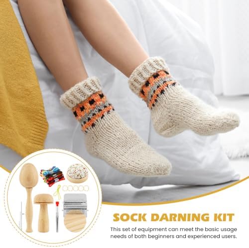 Mini Darning Loom, Handcraft Mushroom Knit Patch Kit for Beginner
