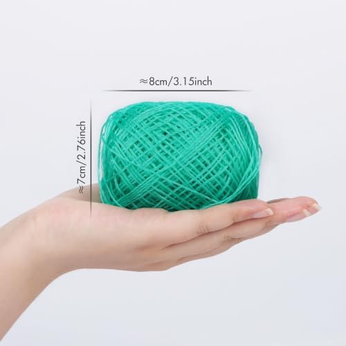 NICEEC 2 Skeins Polyester Plastic Yarn Hand-Knitted Yarn-12#Canal Blue