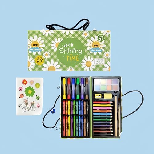 AmazeCat 59-Pack Deluxe Drawing Art Set,Art Supplies, Crafts Drawing Painting Kits Christmas Birthday Gifts for Teens Girls Boys Kids Adults Artists