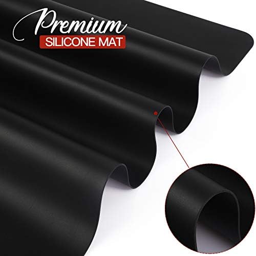 LEOBRO Silicone Mat, 23.4” x 15.6” Black Silicone Mats for Crafts, Resin Molds, Play Dough Mat, for Resin, Clay, Paint, Arts and Crafts, 1 MM Thick