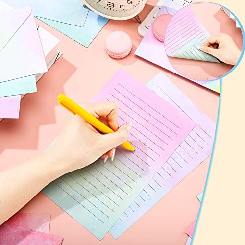 TaoBary 160 Pcs Watercolor Stationery Paper and Envelopes Set, 5.5 x 8.25''