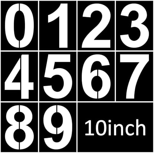 10 Inch Number Stencils Plastic Number Stencils Reusable Digital Painting Templates for Cake Stencil Address Templates