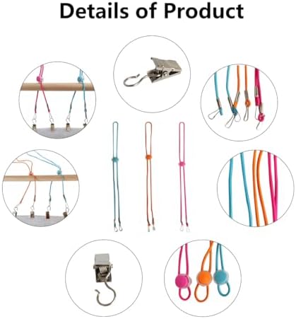Sexyppl 24pc Cross Stitch Side Clips - Cross-Stitch Fabric Holders, High Elasticity Embroidery Clamps, Adjustable Fabric Fastening Clip