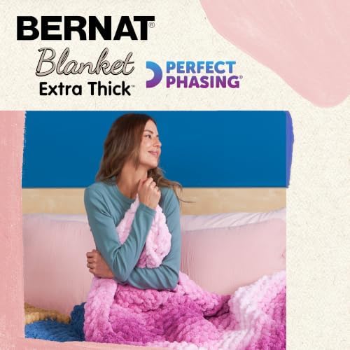 Bernat Blanket Extra Thick Perfect Phasing Chunky Yarn, Ocean Teal