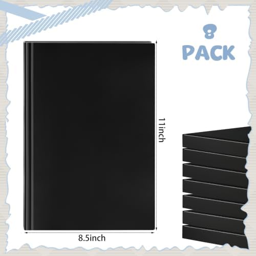 Henoyso 8 Pcs Blank Notebook Journal Hardcover Sketchbook, 11 x 8.5 in