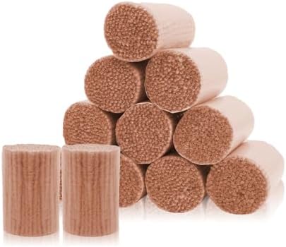 AKZYTUE 12 Rolls Latch Hook Yarn, Precut Rug Yarn for Latch Hook Kits, Crochet Yarn Bundles for Latch Hook Rug Making, DIY Tapestry Crafts for Adults & Beginners,Khaki