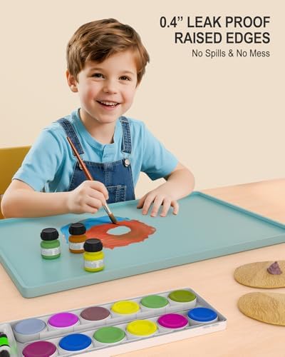 Silicone Art Mat for Crafts, 16" x 24" Waterproof Non-Slip Painting Mat