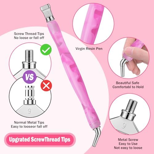 DoreenBow 28Pcs Diamond Art Tools Metal Thread Tip Diamond Art Accessories