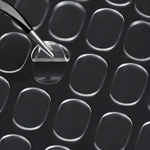 400 Pcs Clear Double Sided Sticky Dots, Removable Mounting Putty Adhesive Pads for Wall Hanging, Pictures, Posters, Office, Festival Decoration (0.31" X 0.51")