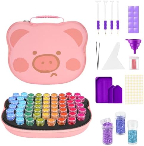 ZORETCO Diamond Art Storage with 60 Containers, Diamond Art Kits for Adults