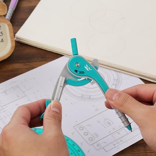 Mr. Pen- Geometry Compass and Protractor Set, 6 Inch Compass