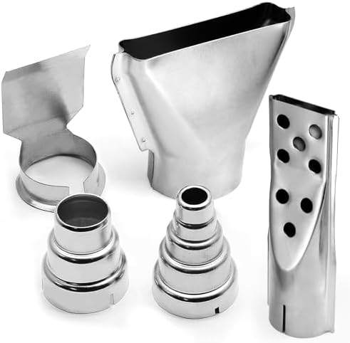 5 Pcs Heat Gun Nozzles Kit Stainless Steel Heat-Resistant Nozzles