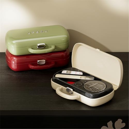 FKOG Retro Green Sewing Project Kit, 151 Pcs Sewing Kit with Portable Retro Hard-Shell Case, 18 Multicolor Thread Spools, Needles, Buttons, and Accessories (Used Green)