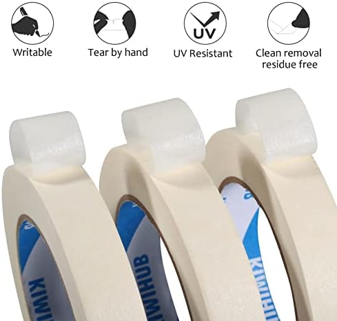 Beige White Painters Tape,1 inch x 60 Yards