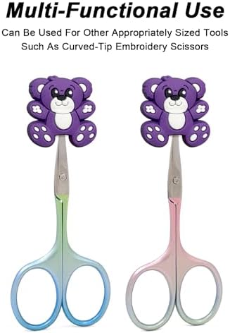 10 pcs Knitting Needle Stoppers Point Protectors Knitting Accessories and Supplies Knitting Tools Knitting Starter kit Beginner for Knitting Gifts (Purple, Size 0-5)