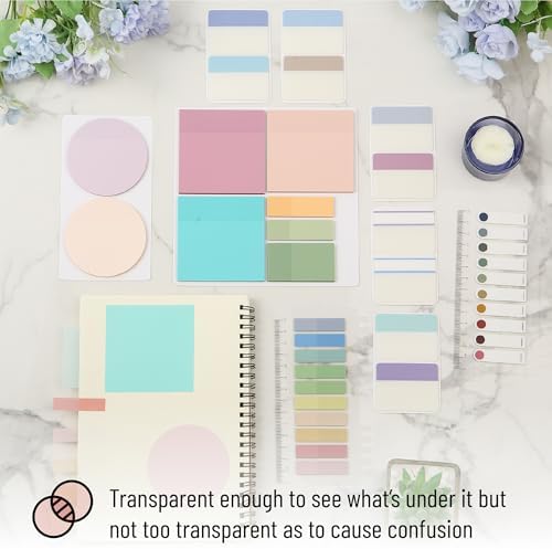 Mr. Pen- Transparent Sticky Notes Set, 1000 Sheets (Pack of 2)
