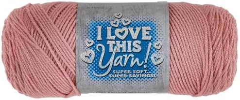 Hobby Lobby I Love This Yarn 100% Acrylic, 101 Rosy Cheeks, Set of 2