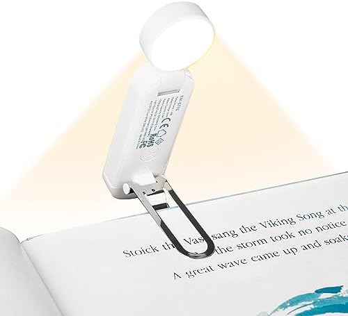 VAVOFO USB Rechargeable Book Light, Bookmark Clip on LED Reading Light