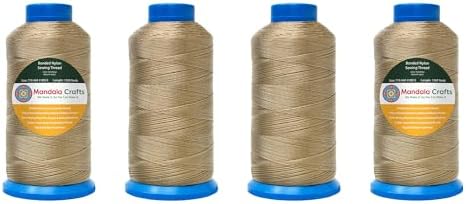 Mandala Crafts SZ 69 210D T70 Dark Beige Combo Bonded Nylon Thread 6000 YDs