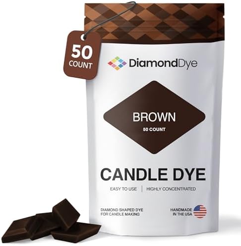 Brown Candle Dye Chips, Soy & Paraffin Candle Making, 50 Pack