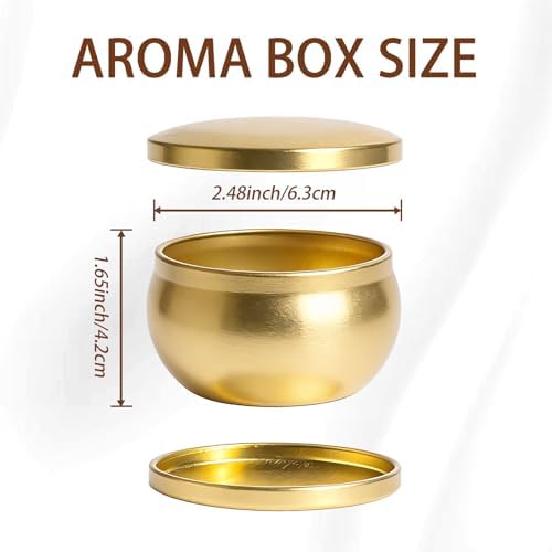 Candle Tins Bulk, 16 Packs 2.5 oz Empty Candle Jars for Making Candles, Metal Candle Tins with Lids, Candle Tin with Wicks, Wick Holders & Stickers for DIY Candle and Gifts (Gold)